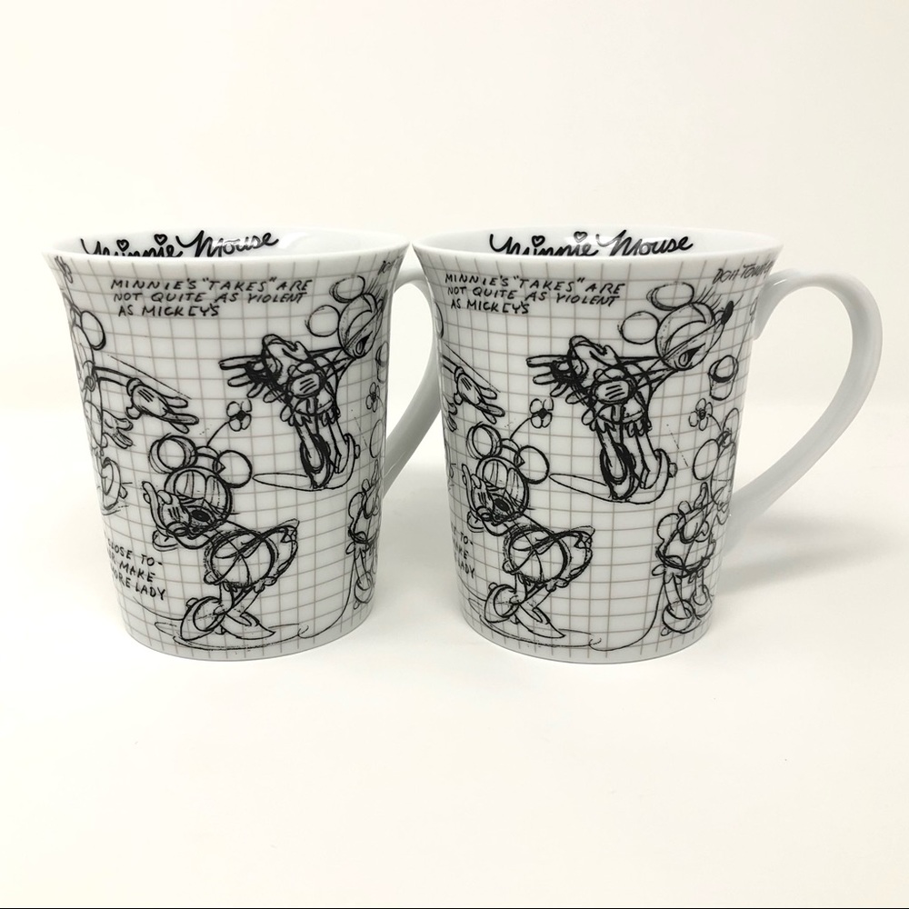 NEW Disney Sketchbook Minnie Mug, Set of 2